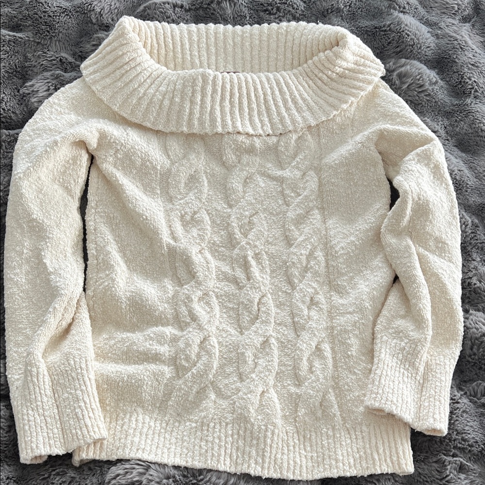 Cozy Cream Cable Knit Sweater